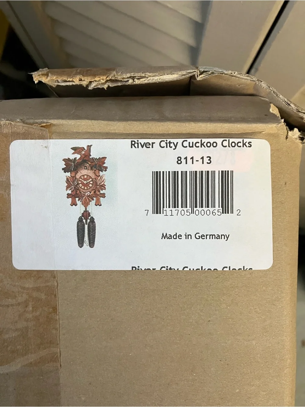 River City Cuckoo Clock 13” Eight Day, Five Hand-carved Maple Leaves